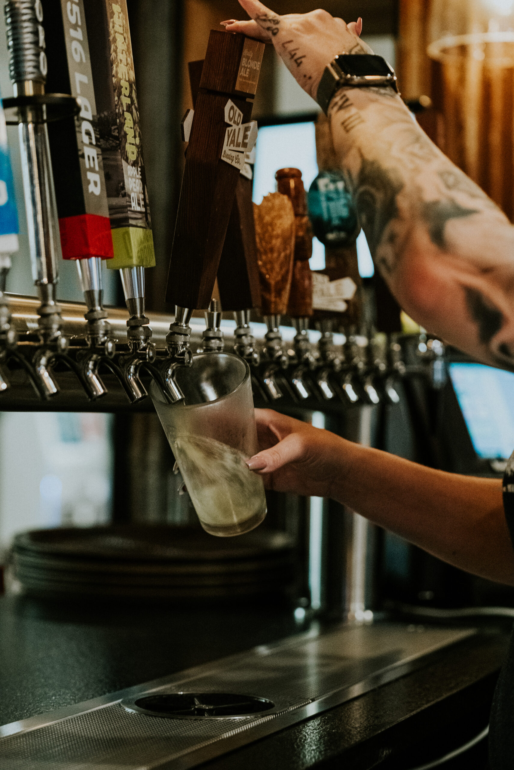 Sasquatch Inn Business and Brews, beer pouring